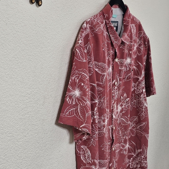 Seapointe Shirt Mens XL Hawaiian Button Up Short Sleeve w Pocket Floral - Picture 3 of 9
